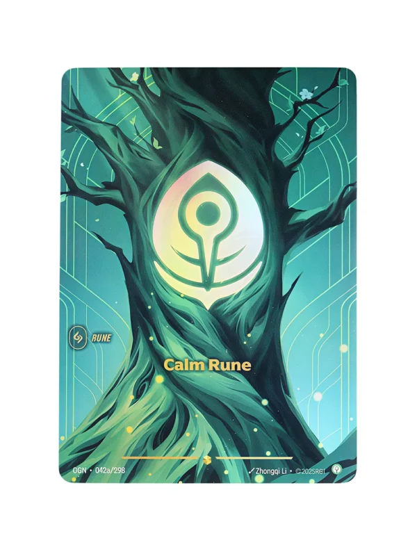 Calm Rune (Showcase) Foil Riftbound Proxy | Origins