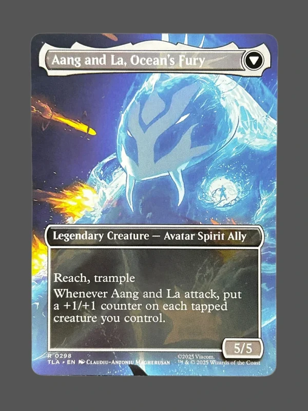 Aang and La, Ocean's Fury Holo MTG Proxy | The Lost Caverns of Ixalan