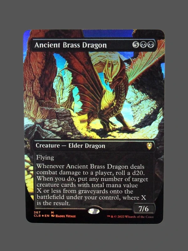 Ancient Brass Dragon Foil MTG Proxy | Commander Legends: Battle for Baldur's Gate