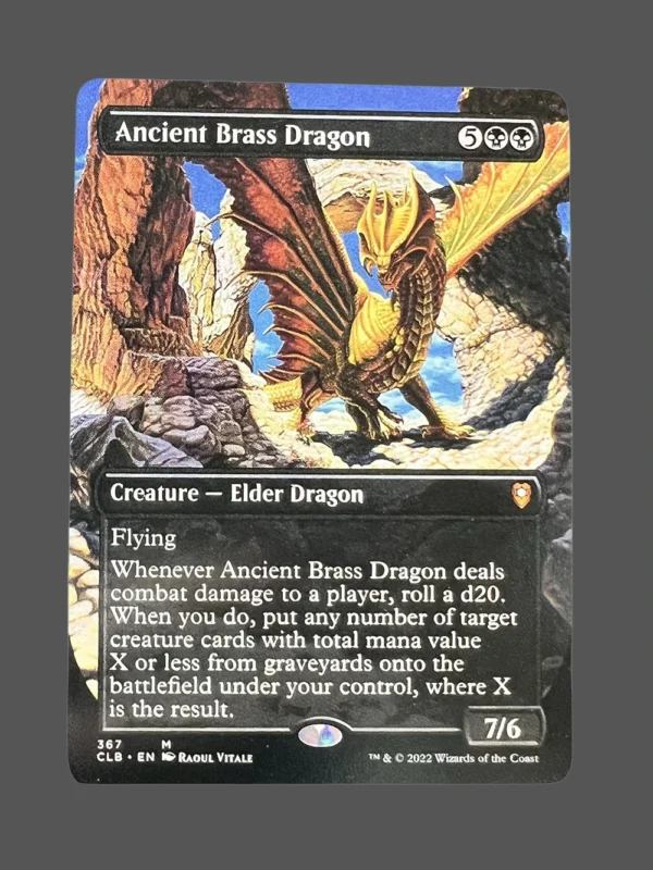 Ancient Brass Dragon Holo MTG Proxy | Commander Legends: Battle for Baldur's Gate