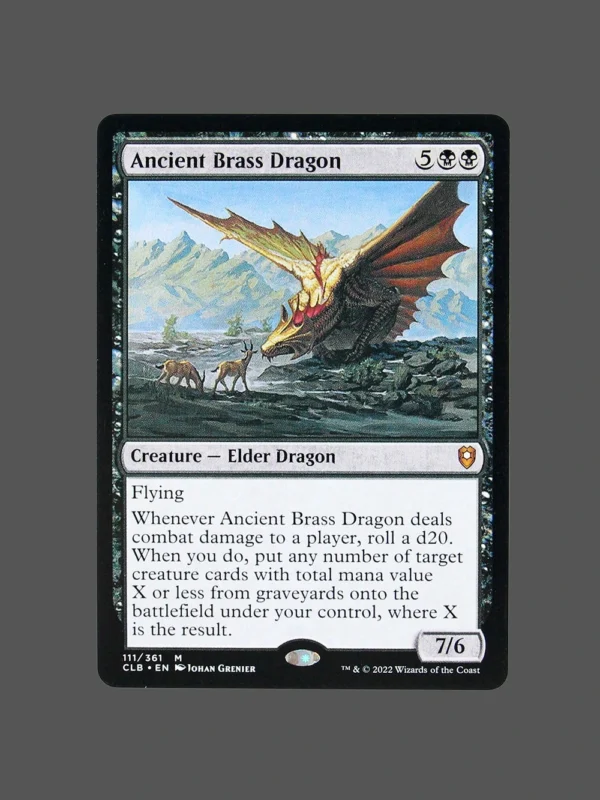 Ancient Brass Dragon Holo MTG Proxy | Crimson Vow
