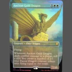 Ancient Gold Dragon Foil MTG Proxy | Commander Legends: Battle for Baldur's Gate