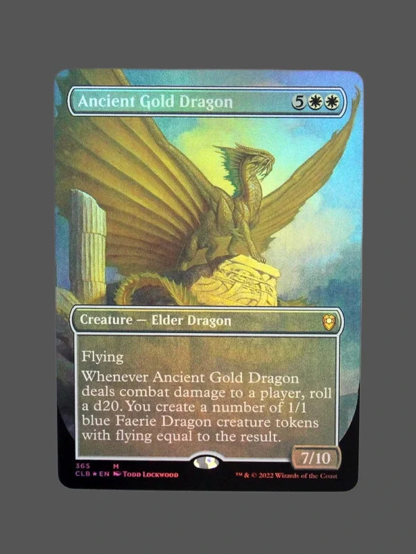 Ancient Gold Dragon Foil MTG Proxy | Commander Legends: Battle for Baldur's Gate