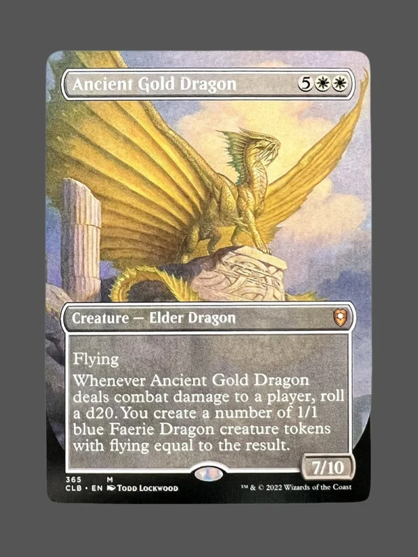Ancient Gold Dragon Holo MTG Proxy | Commander Legends: Battle for Baldur's Gate
