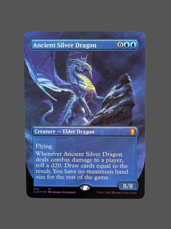 Ancient Silver Dragon Foil MTG Proxy | Commander Legends: Battle for Baldur's Gate