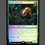 Badgermole Cub Foil MTG Proxy | The Lost Caverns of Ixalan