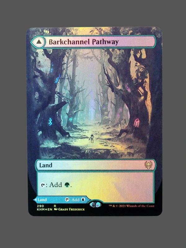 Barkchannel Pathway Foil MTG Proxy | Kaldheim