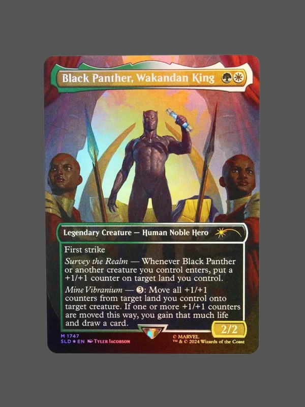 Black Panther, Wakandan King Foil MTG Proxy | Secret Lairs