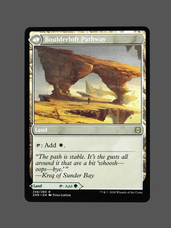 Boulderloft Pathway Holo MTG Proxy | Zendikar Rising