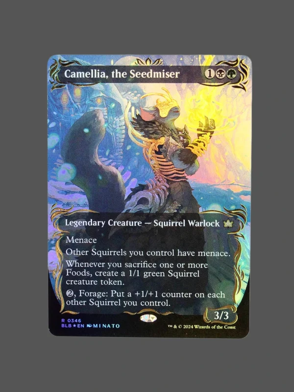 Camellia, the Seedmiser Raised Foil MTG Proxy | Bloomburrow