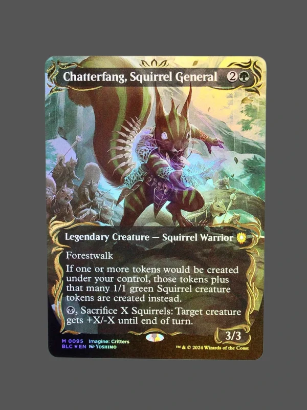 Chatterfang, Squirrel General Raised Foil MTG Proxy | The Brothers' War