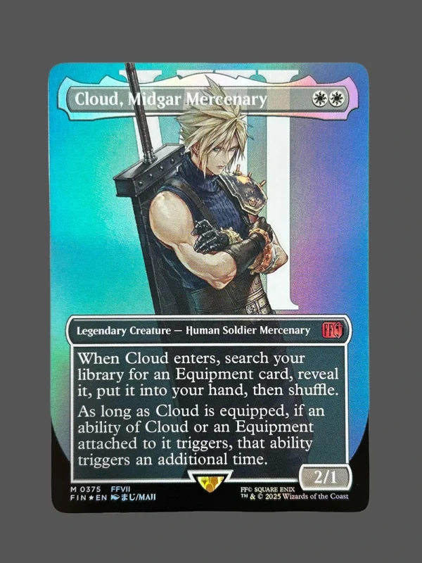 Cloud, Midgar Mercenary Foil MTG Proxy | Final Fantasy