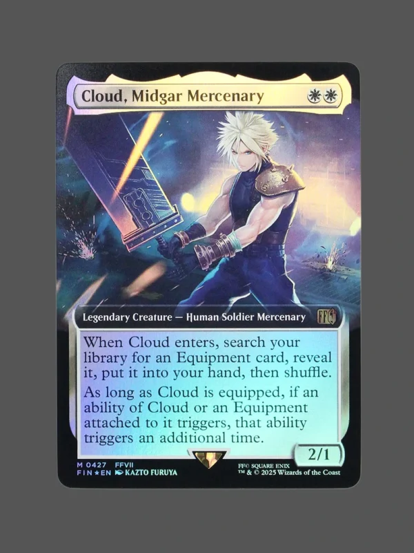 Cloud, Midgar Mercenary Foil MTG Proxy | Final Fantasy