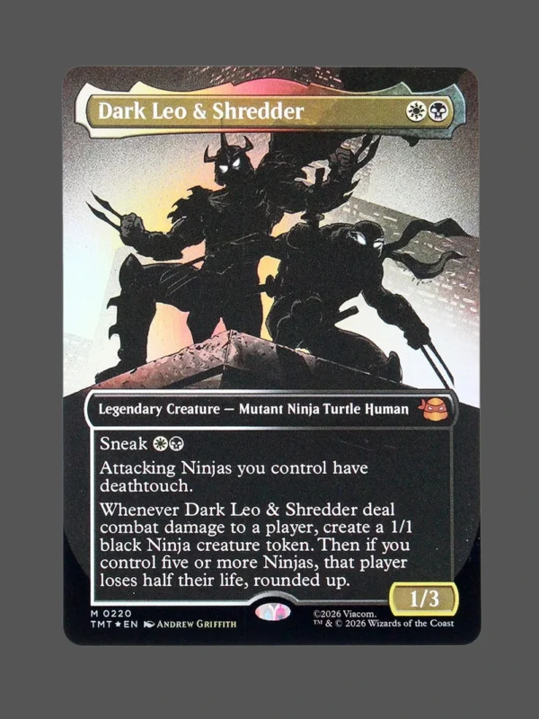 Dark Leo & Shredder Foil MTG Proxy | Mutant Ninja Turtles