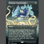 Demonic Consultation Holo MTG Proxy | Streets of New Capenna