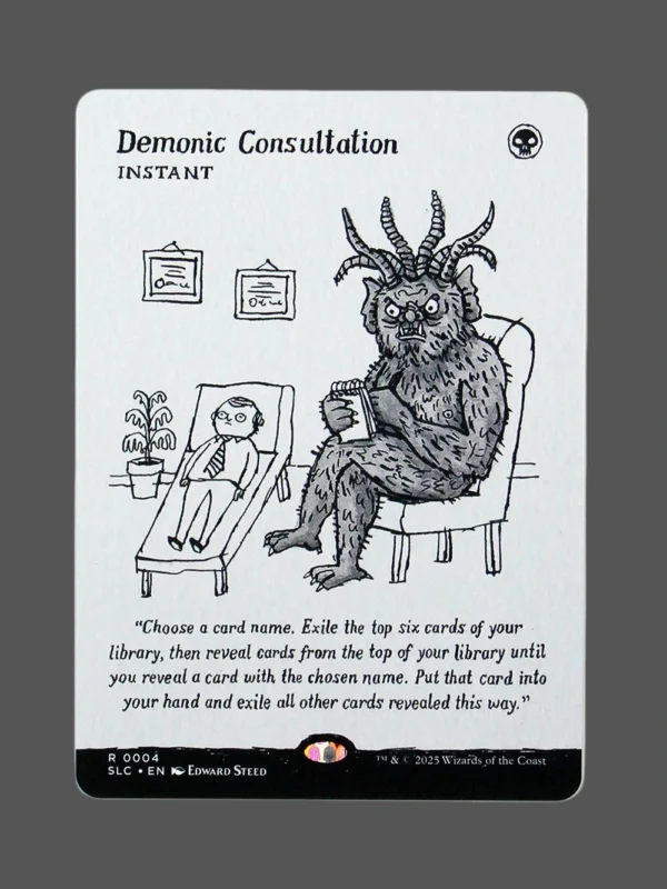 Demonic Consultation Holo MTG Proxy | Streets of New Capenna