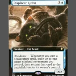 Displacer Kitten Holo MTG Proxy | Commander Legends: Battle for Baldur's Gate