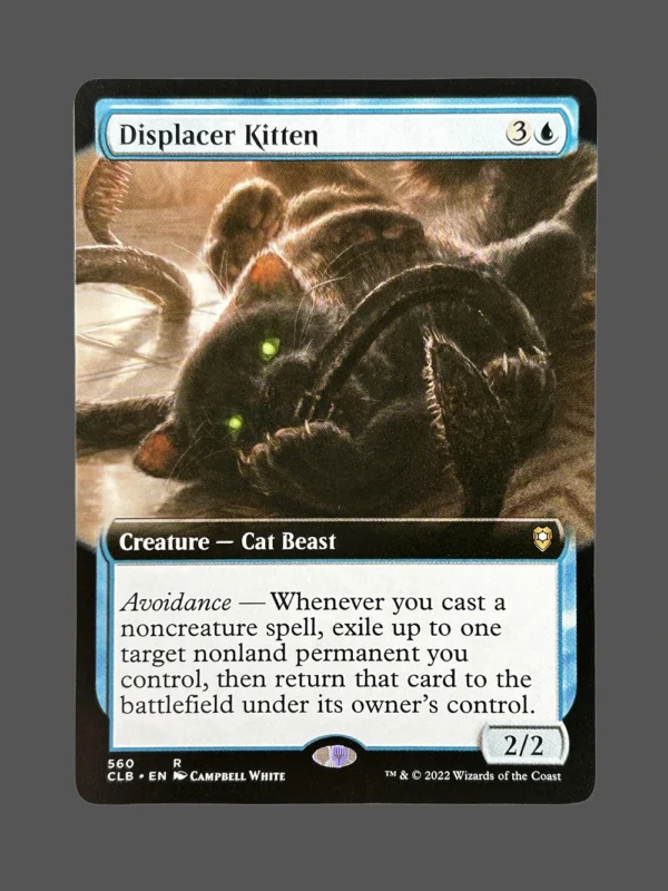 Displacer Kitten Holo MTG Proxy | Commander Legends: Battle for Baldur's Gate