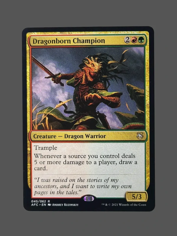 Dragonborn Champion Holo MTG Proxy | Adventures in the Forgotten Realms