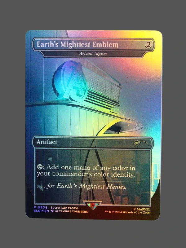 Earth's Mightiest Emblem Foil MTG Proxy | Secret Lair Promo