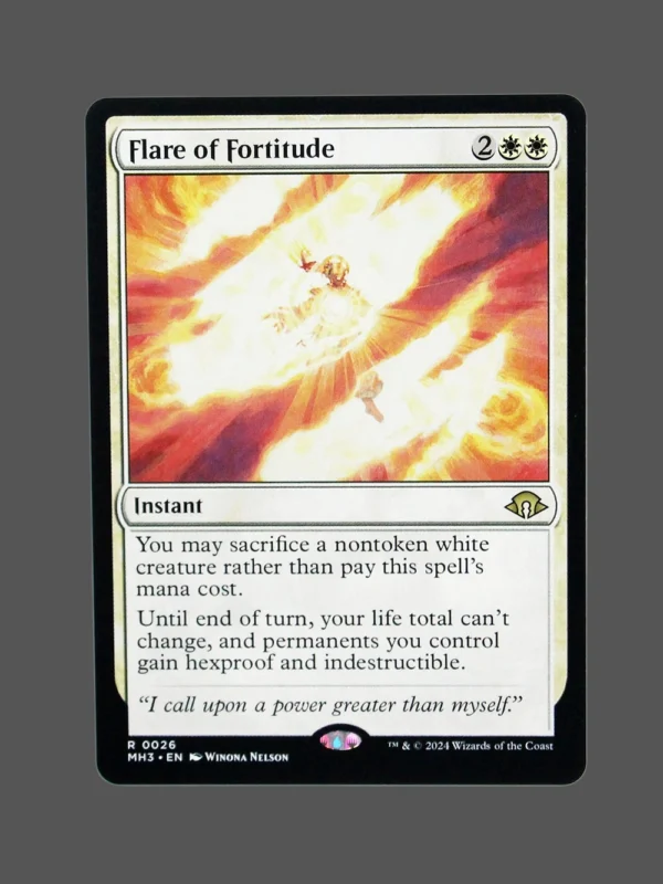 Flare of Fortitude Holo MTG Proxy | March of the Machine
