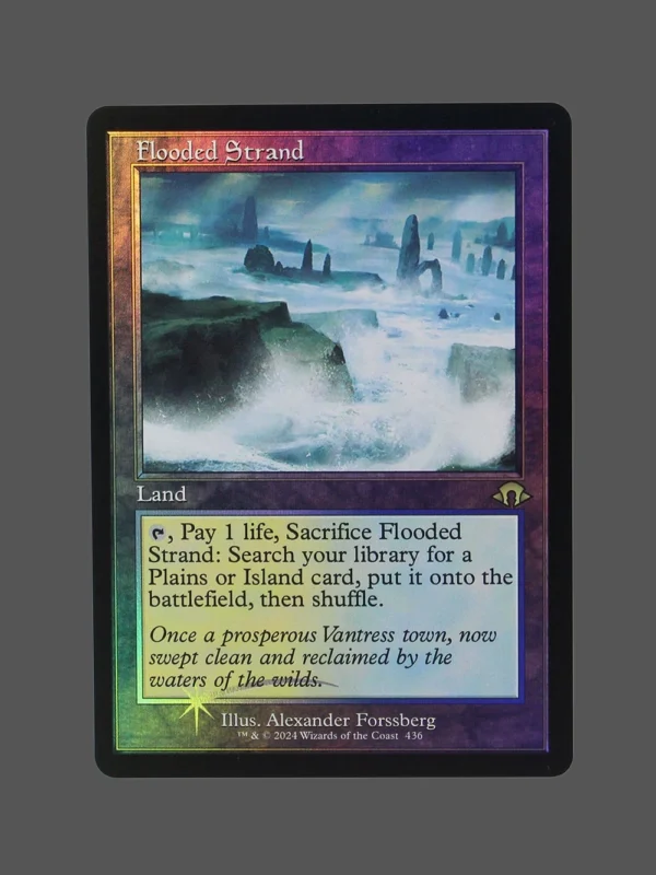 Flooded Strand Foil MTG Proxy | The Lost Caverns of Ixalan
