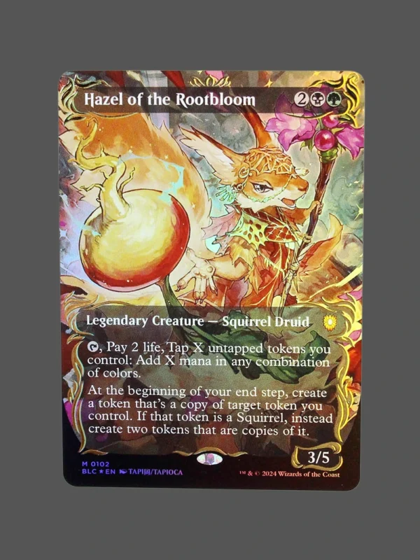 Hazel of the Rootbloom Raised Foil MTG Proxy | Bloomburrow