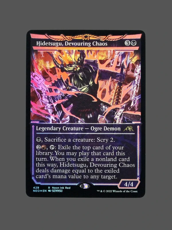 Hidetsugu, Devouring Chaos Foil MTG Proxy | Neon Ink