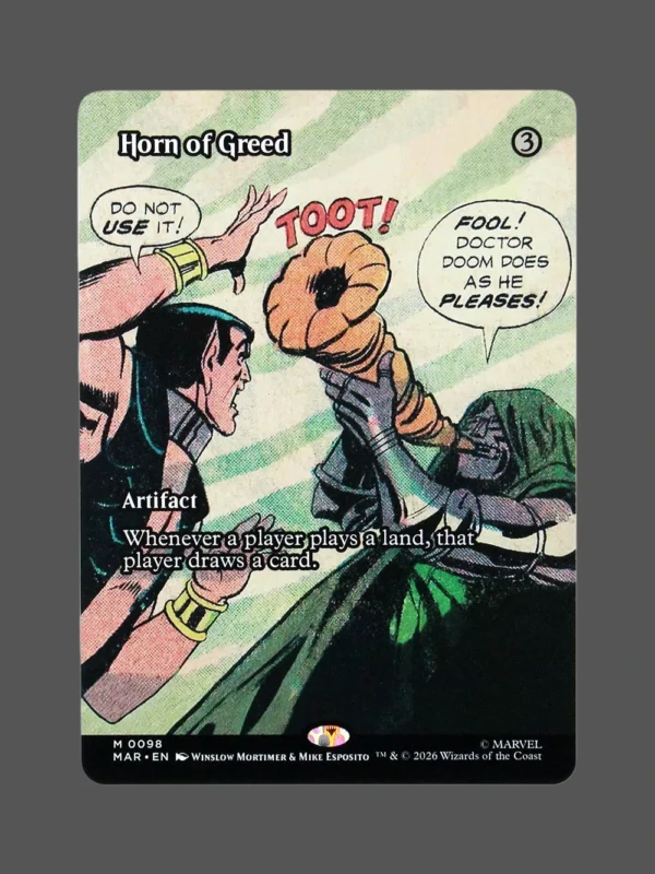 Horn of Greed Holo MTG Proxy | Marvel