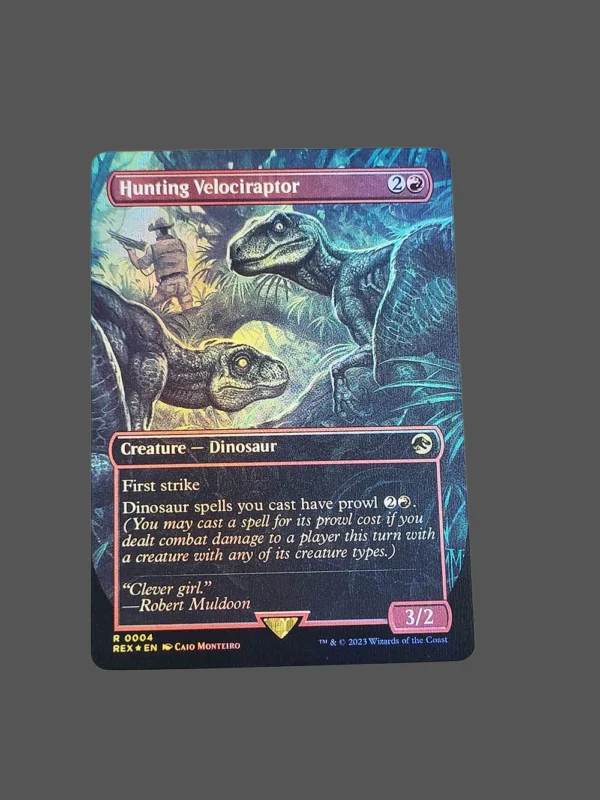 Hunting Velociraptor Foil MTG Proxy | Ravnica Allegiance