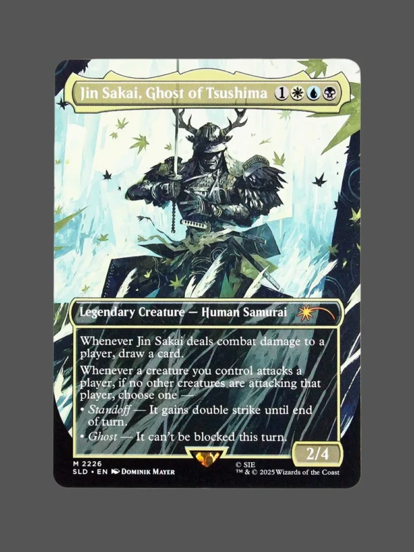 Jin Sakai, Ghost of Tsushima Holo MTG Proxy | Secret Lair
