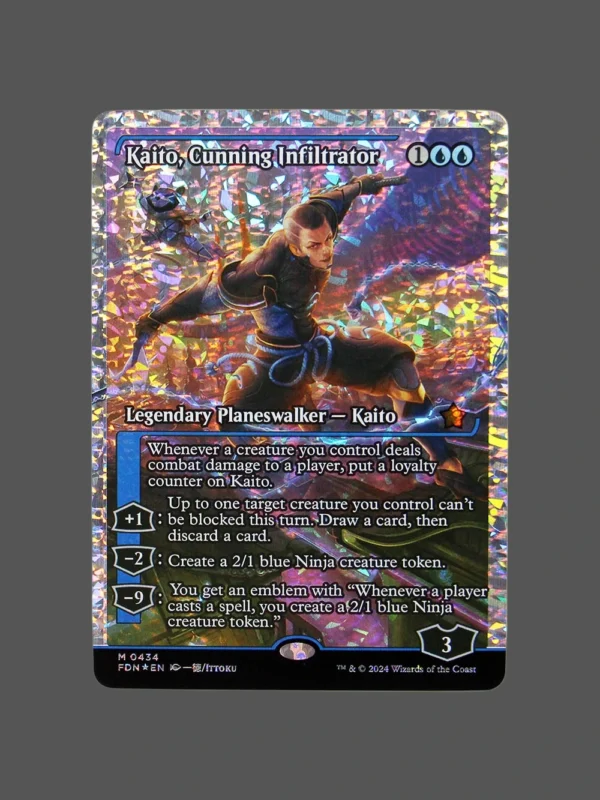 Kaito, Cunning Infiltrator Fracture Foil MTG Proxy | Foundations
