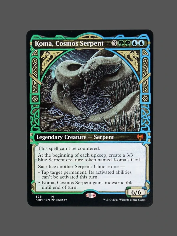 Koma, Cosmos Serpent Holo MTG Proxy | Kaldheim