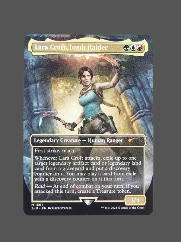 Lara Croft, Tomb Raider Holo MTG Proxy | Secret Lair