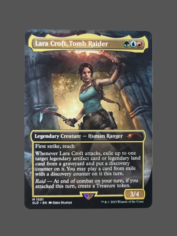Lara Croft, Tomb Raider Holo MTG Proxy | Secret Lairs