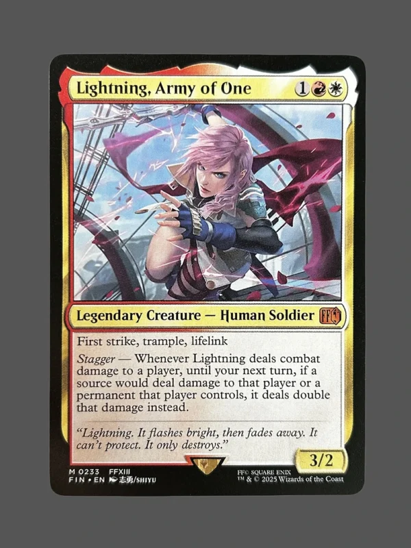 Lightning, Army of One Holo MTG Proxy | Final Fantasy