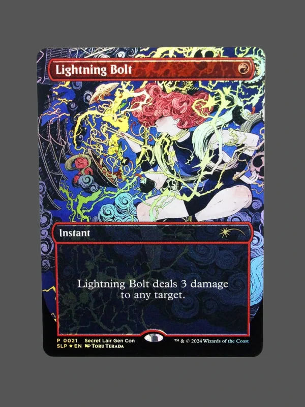 Lightning Bolt Foil MTG Proxy | Secret Lair Gen Con