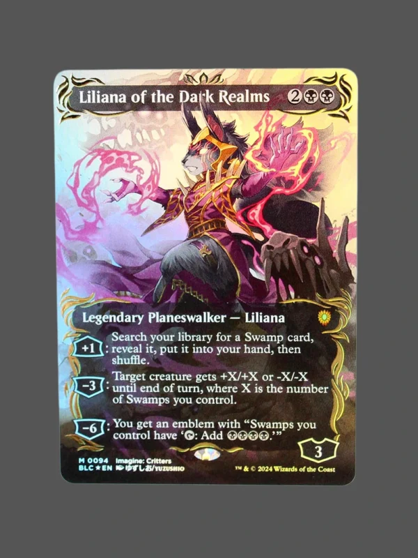 Liliana of the Dark Realms Raised Foil MTG Proxy | Baldur's Gate: Legends