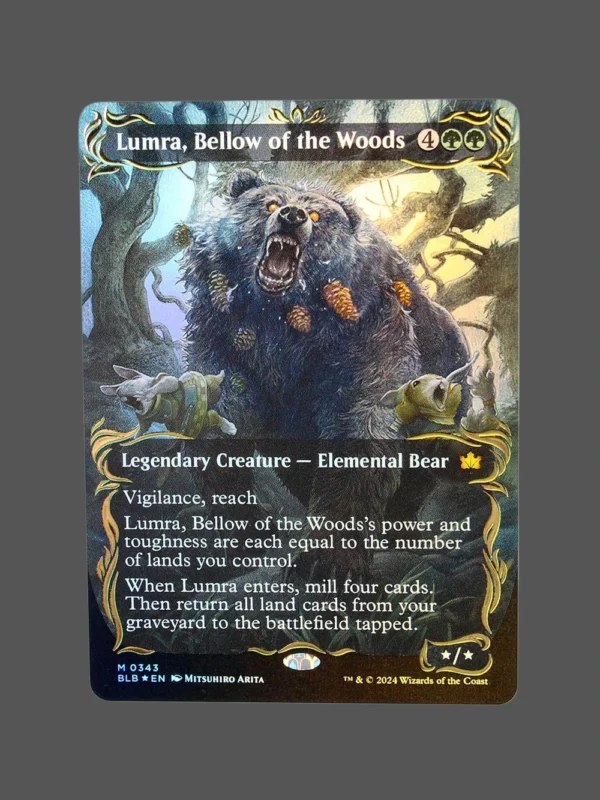 Lumra, Bellow of the Woods Raised Foil MTG Proxy | The Lost Caverns of Ixalan