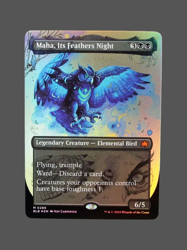 Maha, Its Feathers Night Foil MTG Proxy | The Lost Caverns of Ixalan