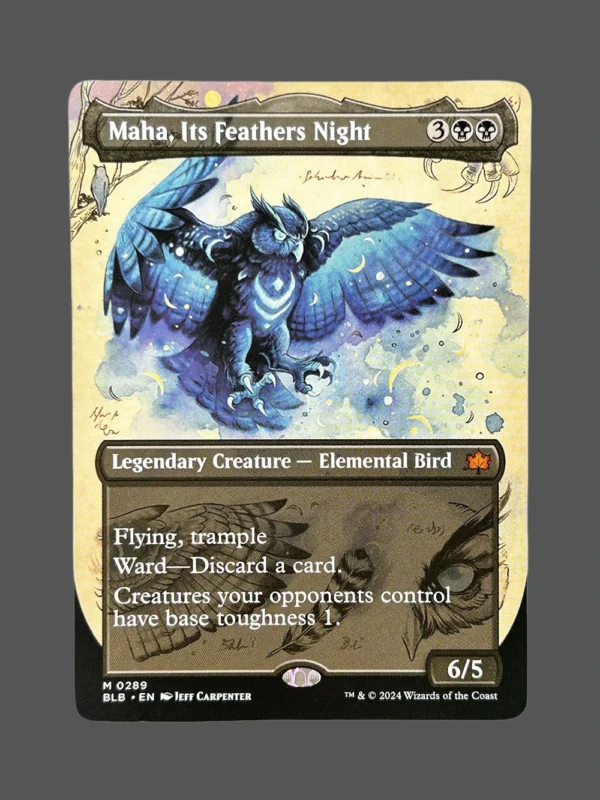 Maha, Its Feathers Night Holo MTG Proxy | Bloomburrow