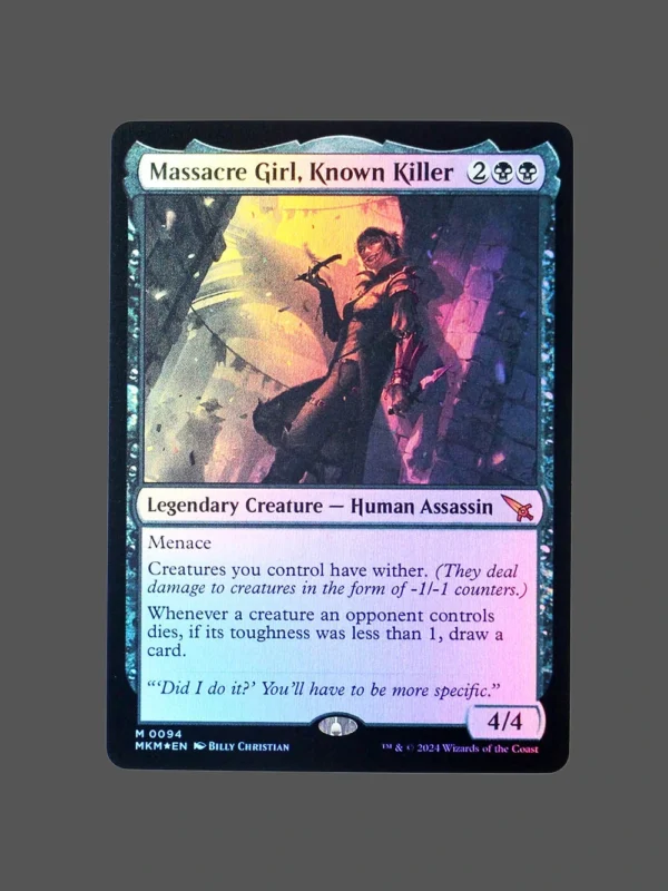 Massacre Girl, Known Killer Foil MTG Proxy | Murders at Karlov Manor