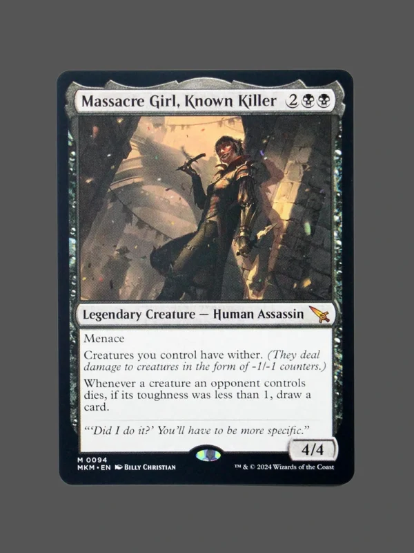 Massacre Girl, Known Killer Holo MTG Proxy | March of the Machine