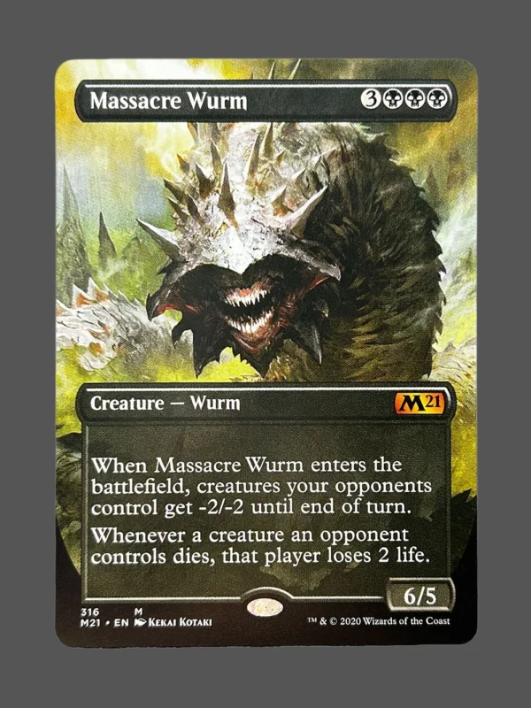 Massacre Wurm Holo MTG Proxy | Core Set 2021