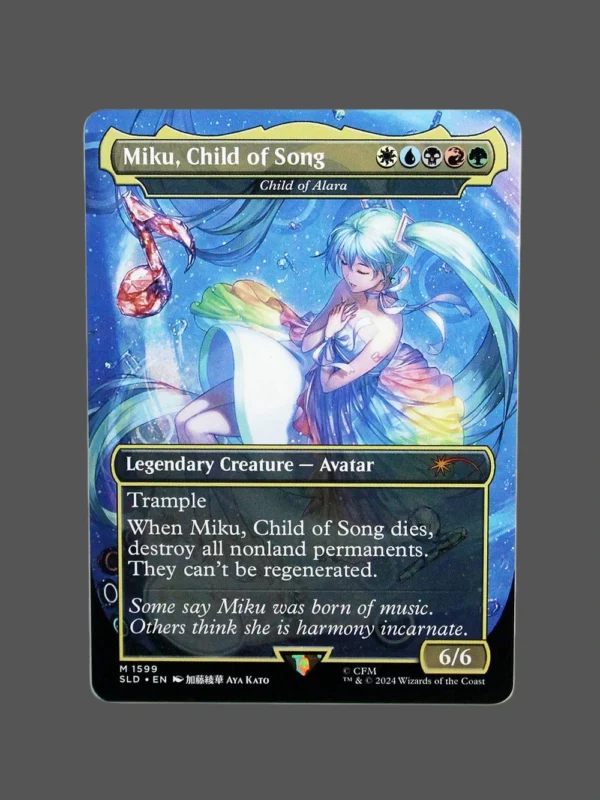 Miku, Child of Song Holo MTG Proxy | Streets of New Capenna