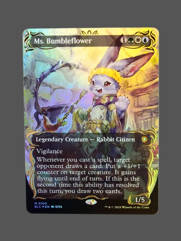 Ms. Bumbleflower Raised Foil MTG Proxy | Bloomburrow