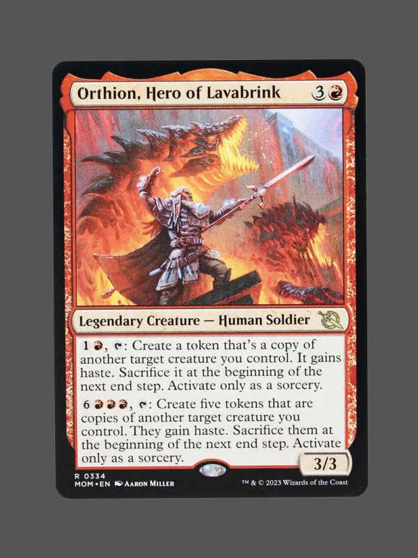 Orthion, Hero of Lavabrink Holo MTG Proxy | March of the Machine