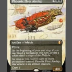 Phoenix Fleet Airship Holo MTG Proxy | The Lost Caverns of Ixalan