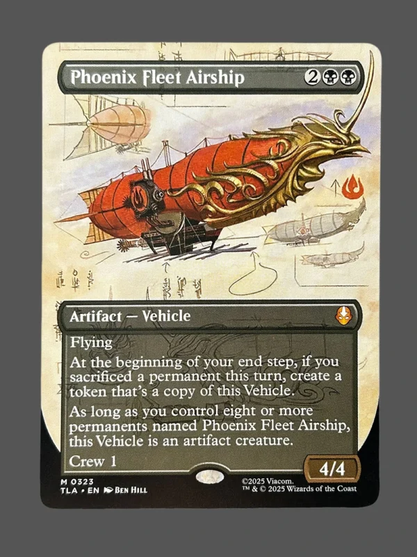 Phoenix Fleet Airship Holo MTG Proxy | The Lost Caverns of Ixalan