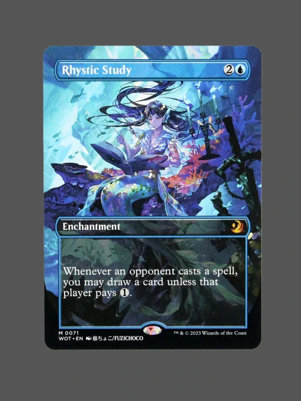 Rhystic Study Holo MTG Proxy | Wilds of Eldraine